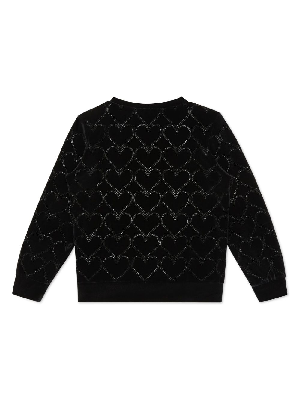 Philipp Plein Junior heart-studded sweatshirt - Zwart