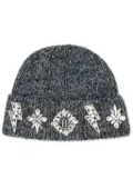 Philipp Plein brooch-detail beanie - Blue