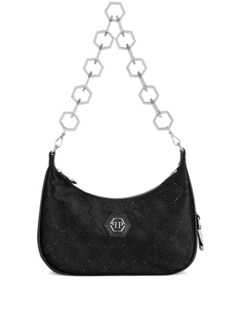 Philipp Plein monogram-pattern satin shoulder bag Women