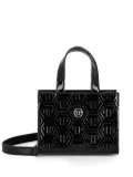 Philipp Plein monogram patent tote bag - Black