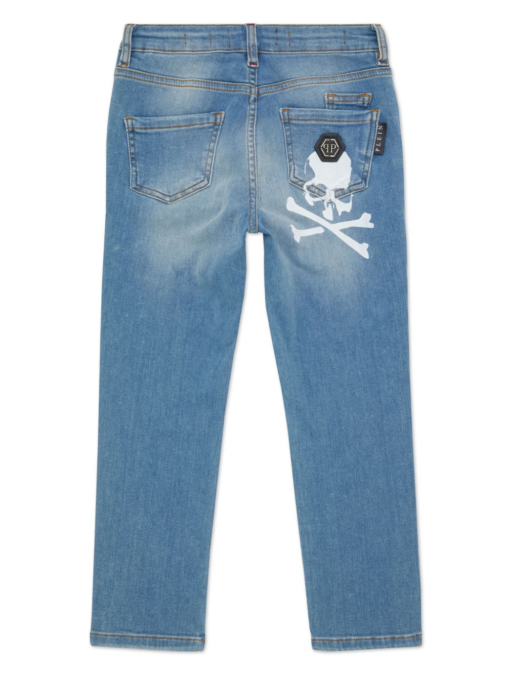 Philipp Plein Junior Skull & Bones jeans - Blue