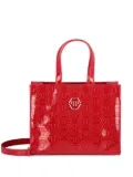 Philipp Plein monogram patent tote bag - Red