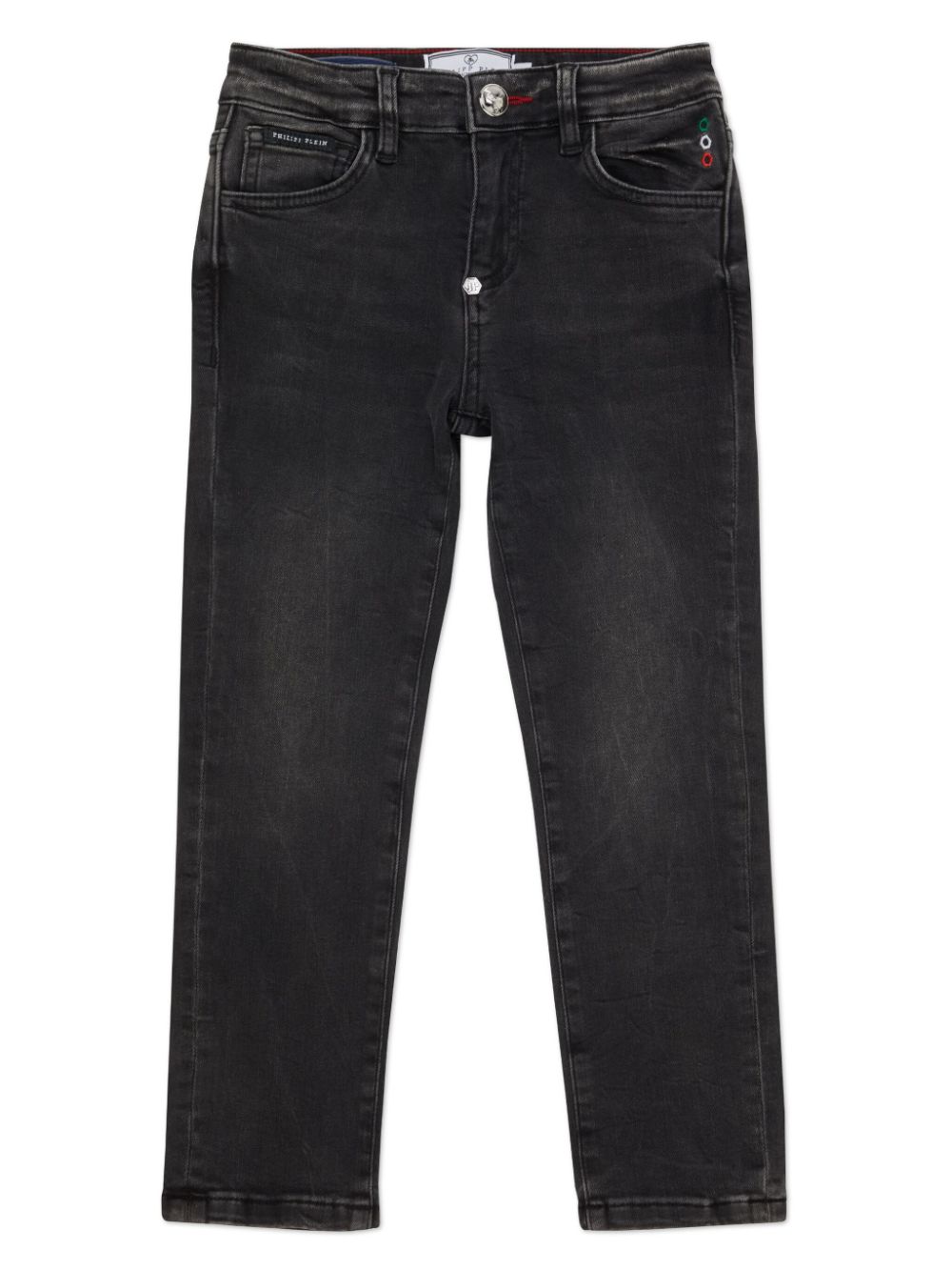 Philipp Plein Junior Skull & Bones jeans Grijs