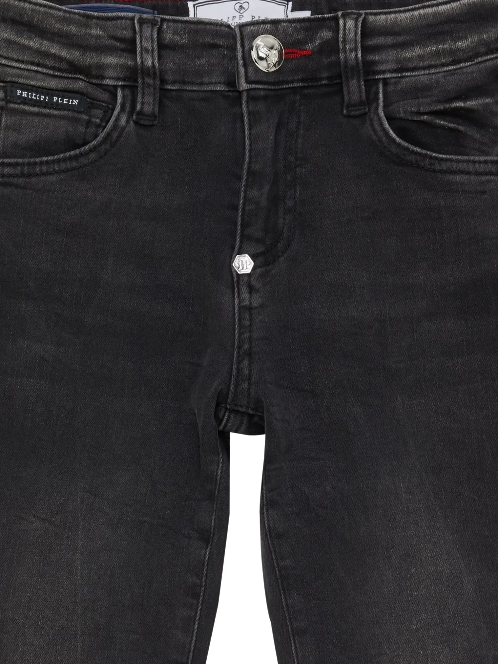 Philipp Plein Junior Skull & Bones jeans Grijs