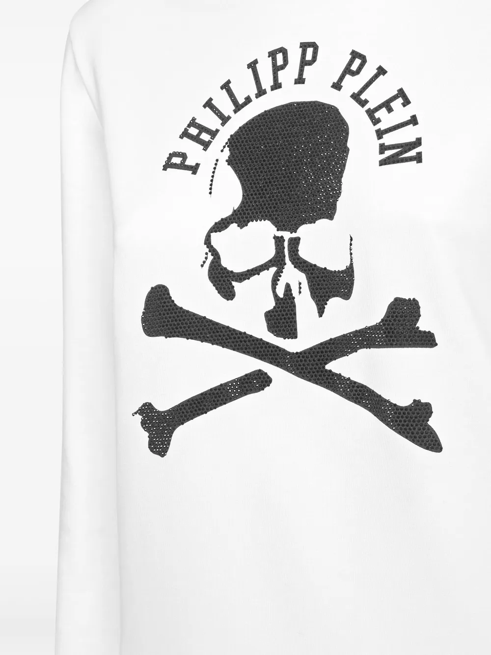 Philipp Plein Junior Skull&Bones hoodie Wit