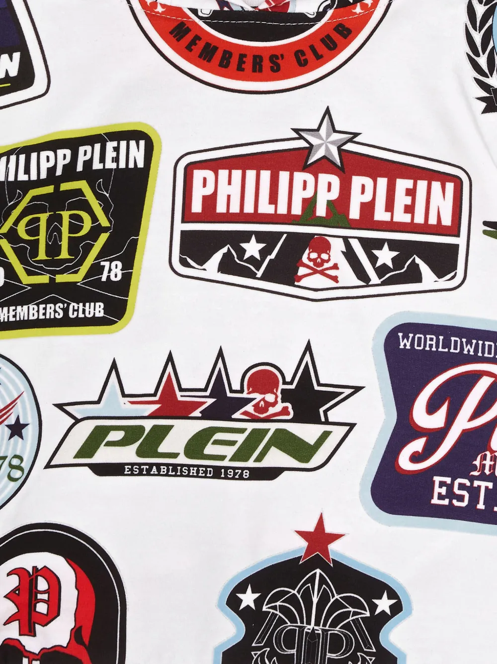 Philipp Plein Junior Hoodie met logoprint Wit