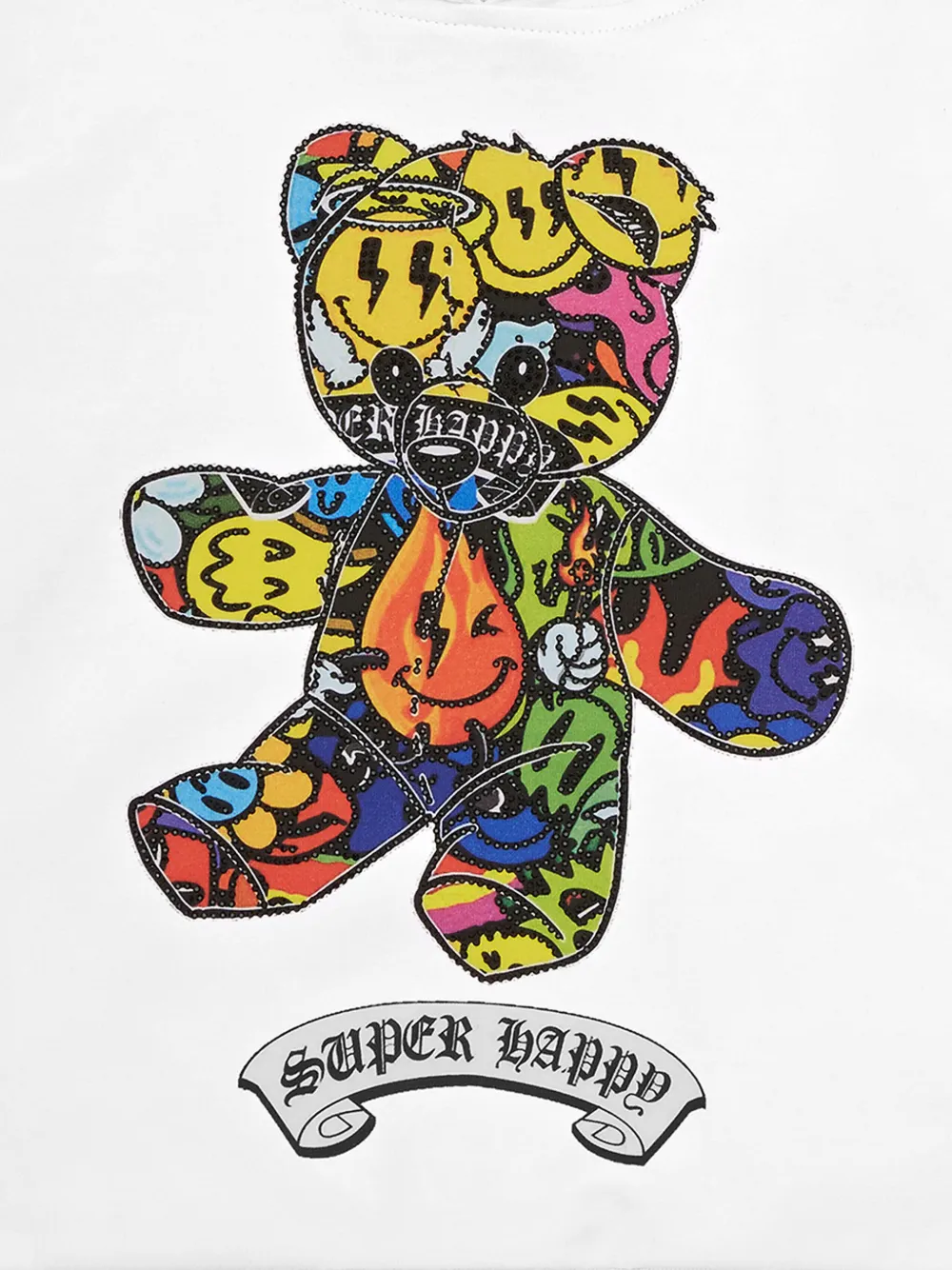 Philipp Plein Junior Hoodie met Teddy Bear-print Wit