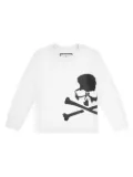 Philipp Plein Junior logo-print crew-neck sweatshirt - White