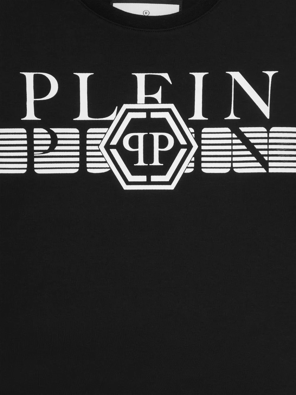 Philipp Plein Junior LS gestreepte sweater Zwart