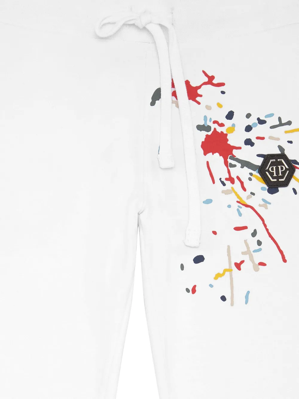 Philipp Plein Junior Broek met verfspatten Wit