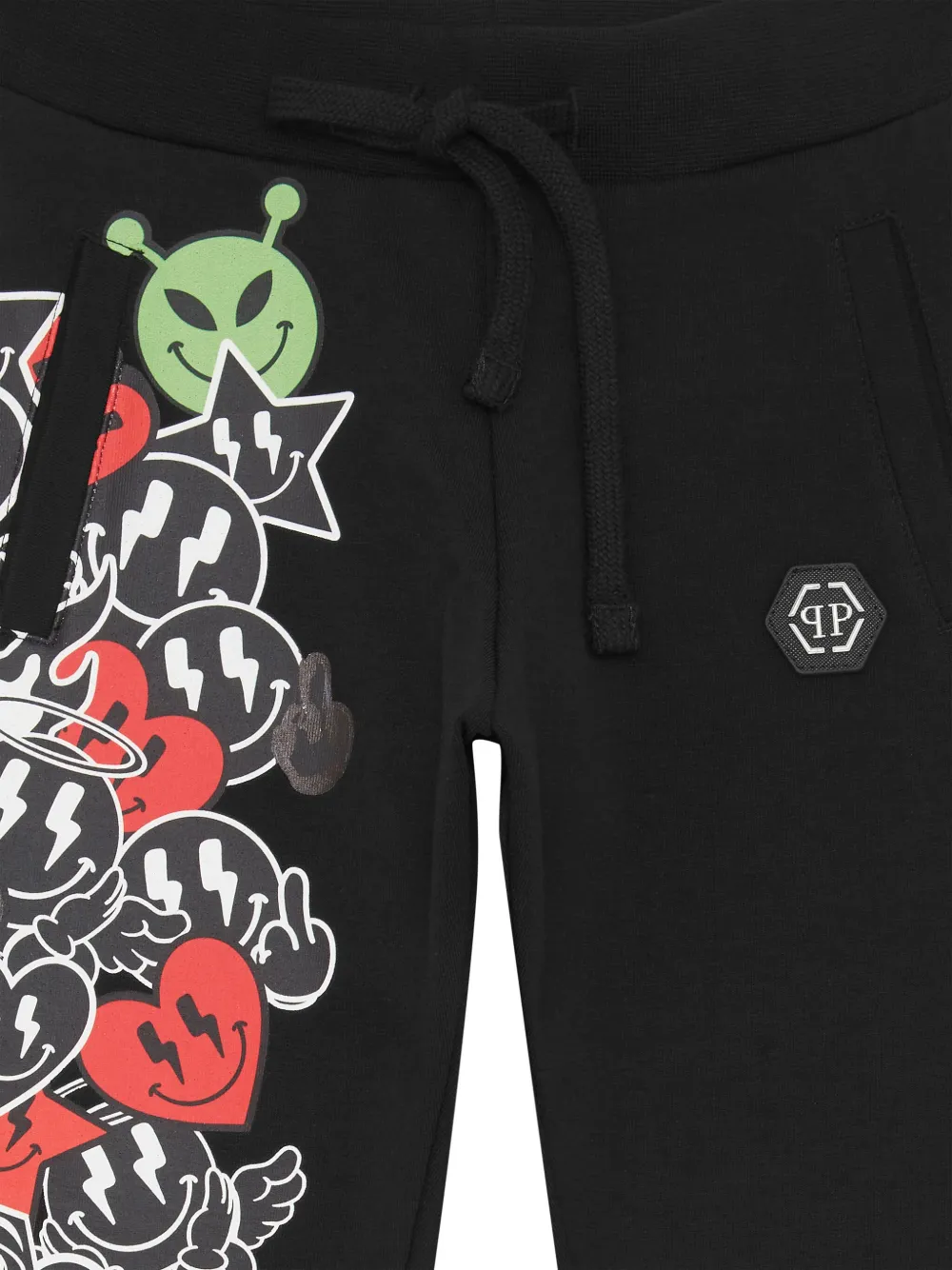 Philipp Plein Junior Trainingsbroek met print Zwart