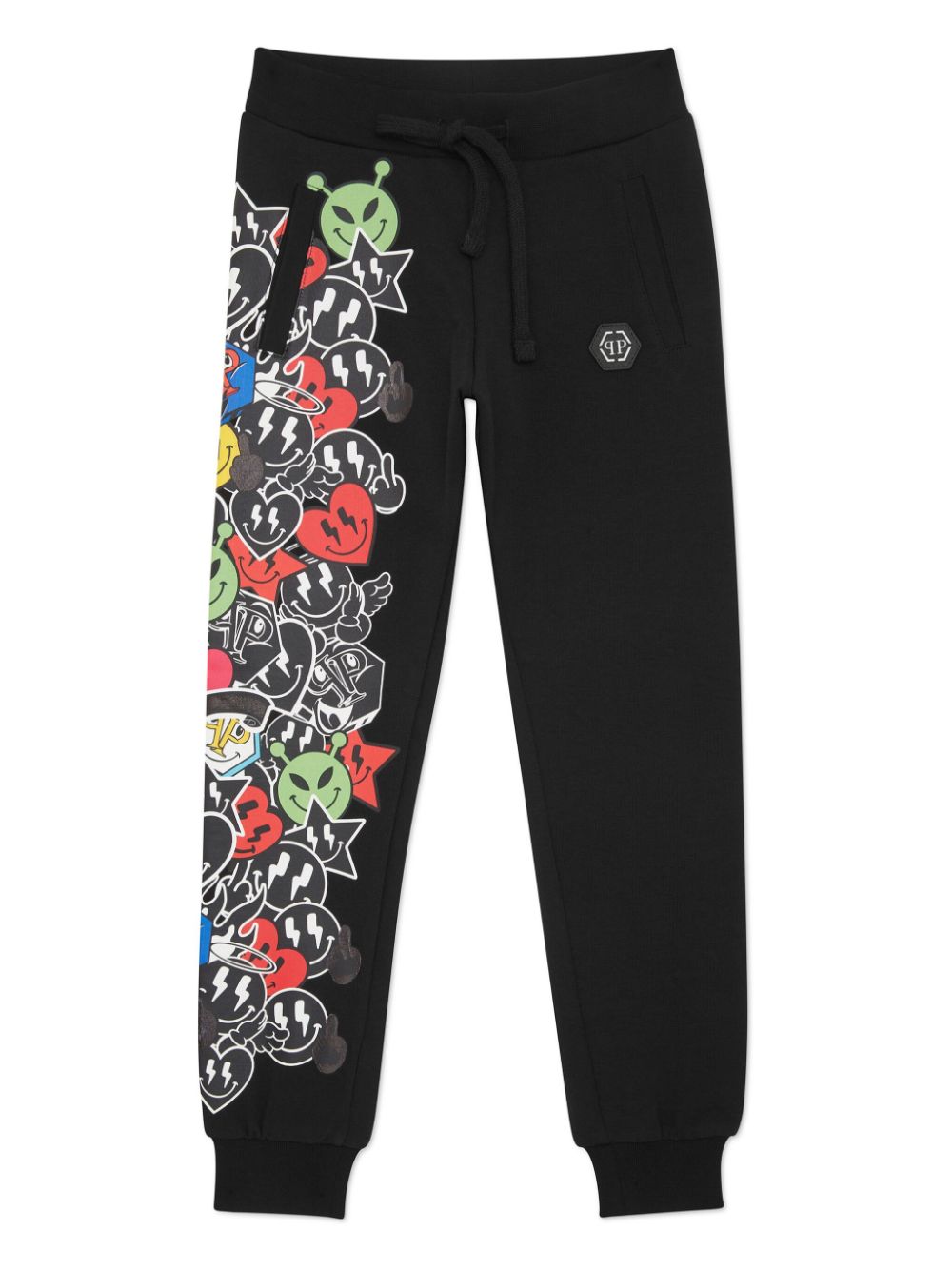 Philipp Plein Junior Trainingsbroek met print Zwart