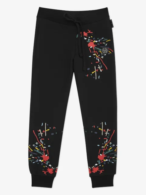 Philipp Plein Junior paint splatter-print trousers