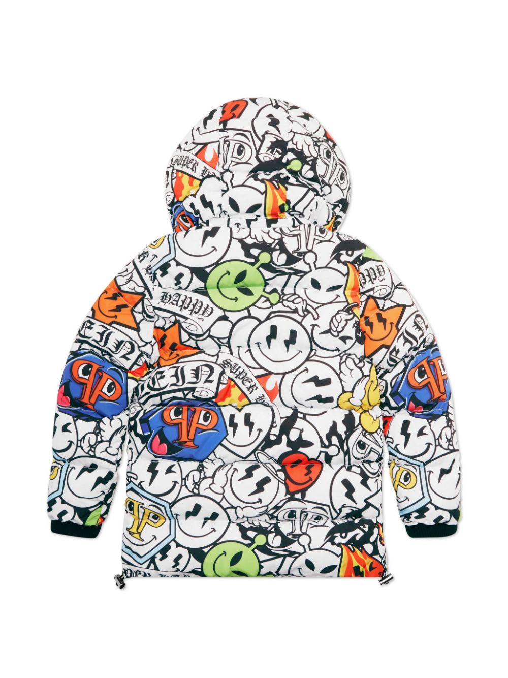 Philipp Plein Junior smile-motif jacket - Wit