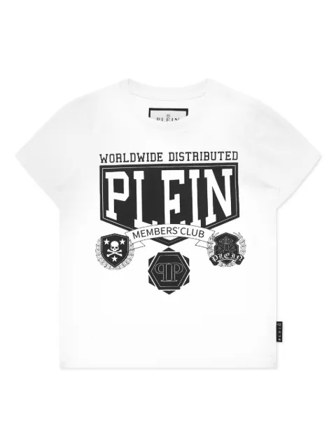 Philipp Plein Junior playera con eslogan estampado