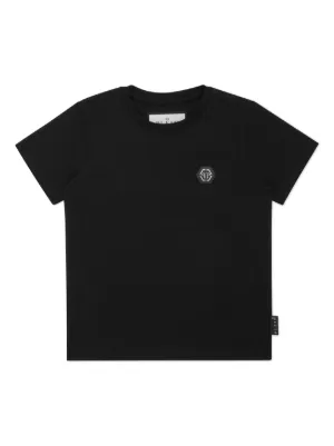 Stella McCartney Kids logo-print organic-cotton T-shirt | Black