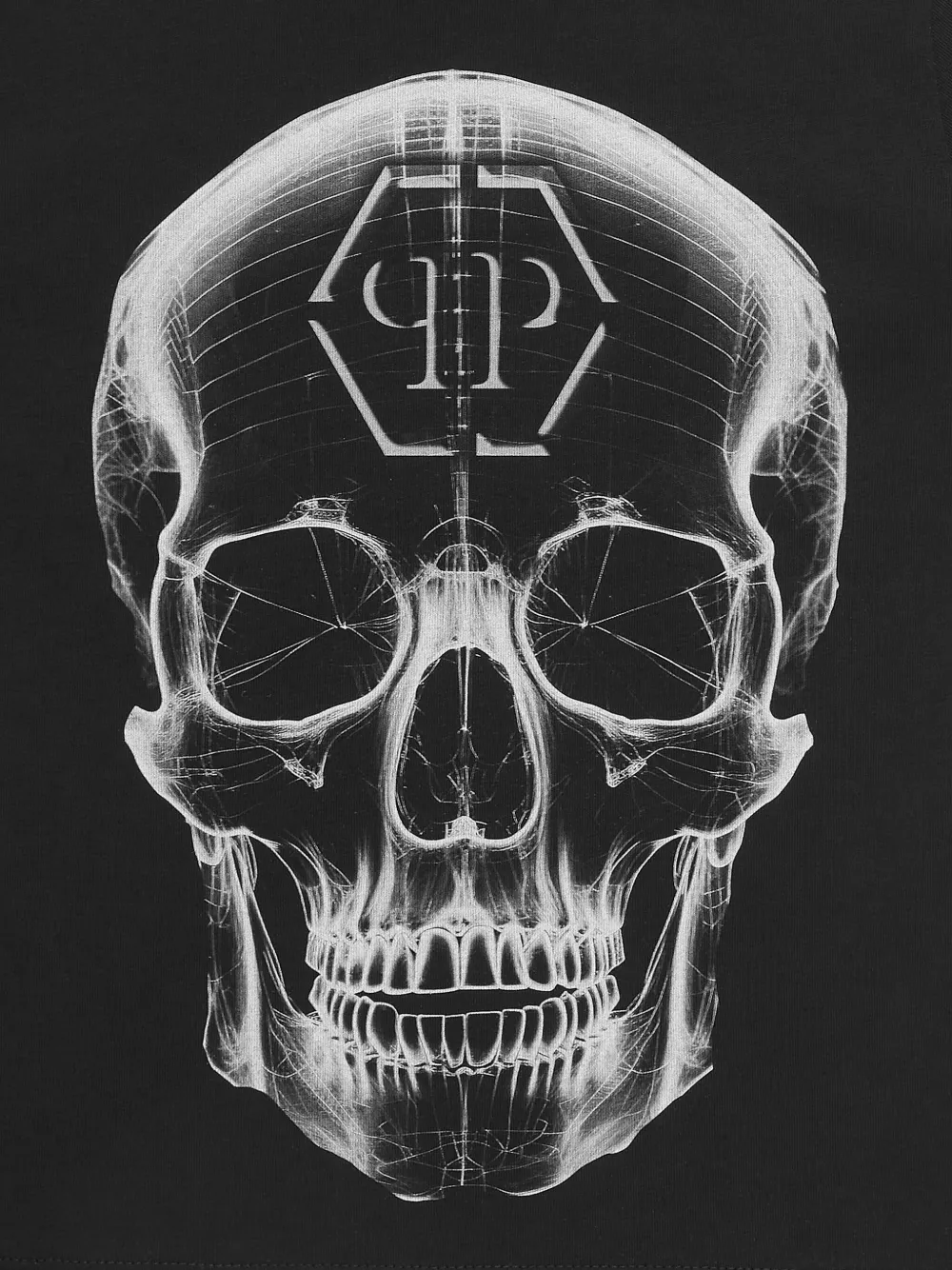 Philipp Plein Junior T-shirt met doodskopprint Zwart