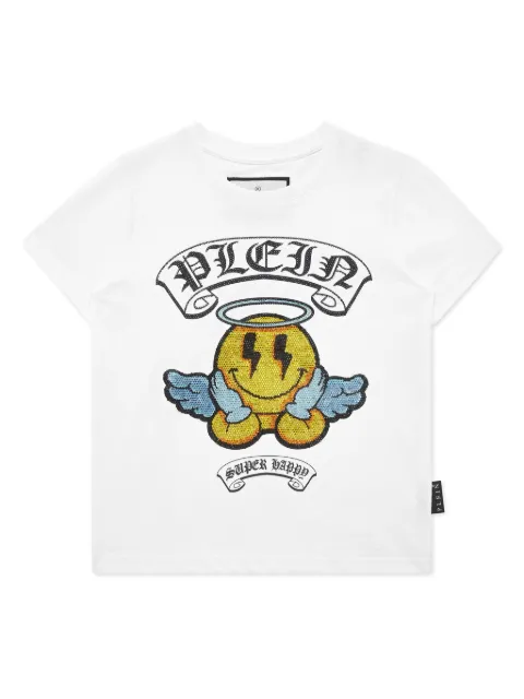 Philipp Plein Junior Camiseta com estampa smile