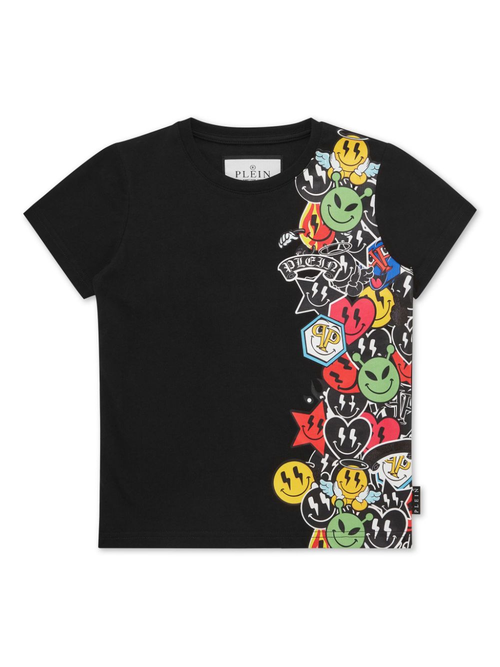 Philipp Plein Junior smile-print T-shirt - Black