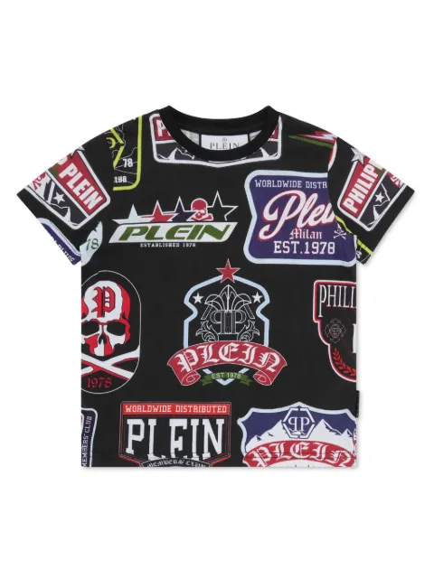 Philipp Plein Junior playera con logo estampado