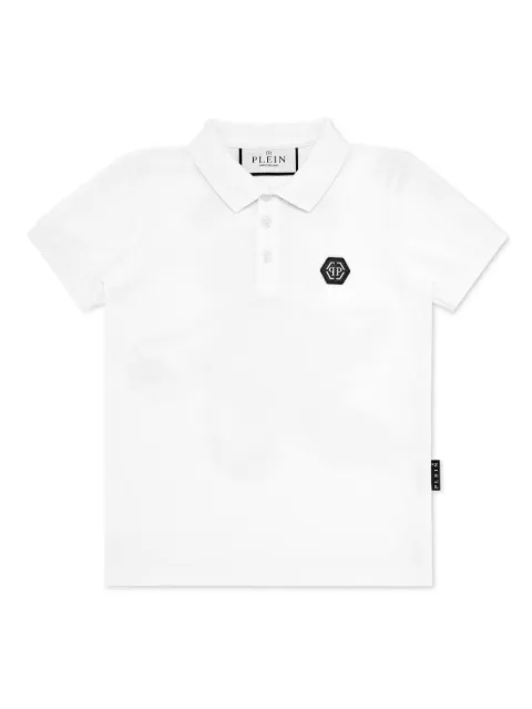Philipp Plein Junior Camisa polo com estampa de logo