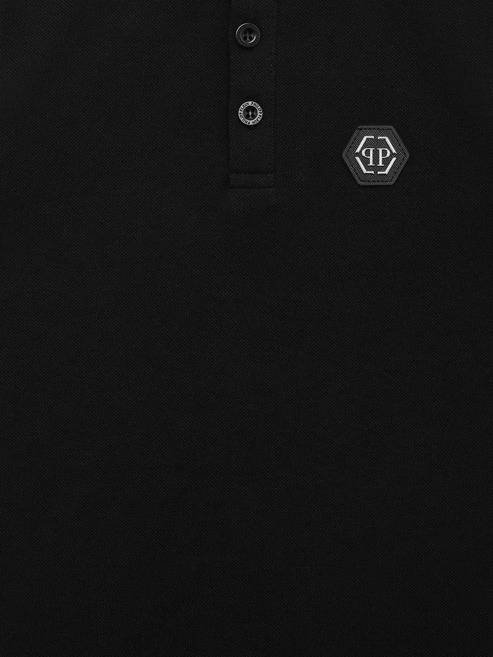 Philipp Plein Junior Poloshirt met logoprint "02 black"