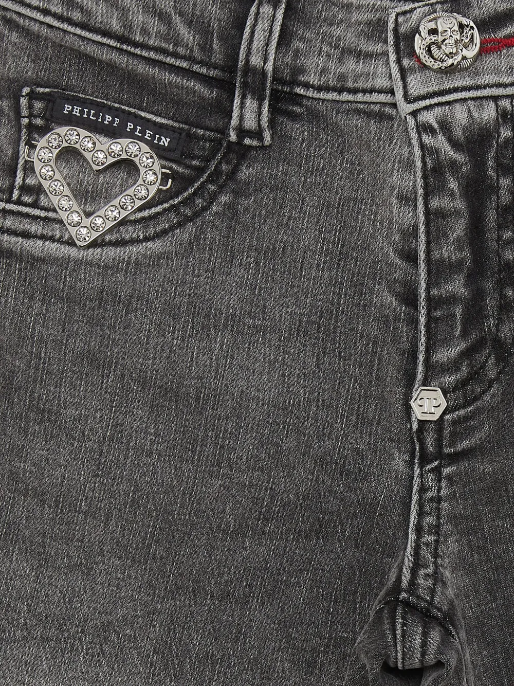 Philipp Plein Junior Jegging met hart Grijs