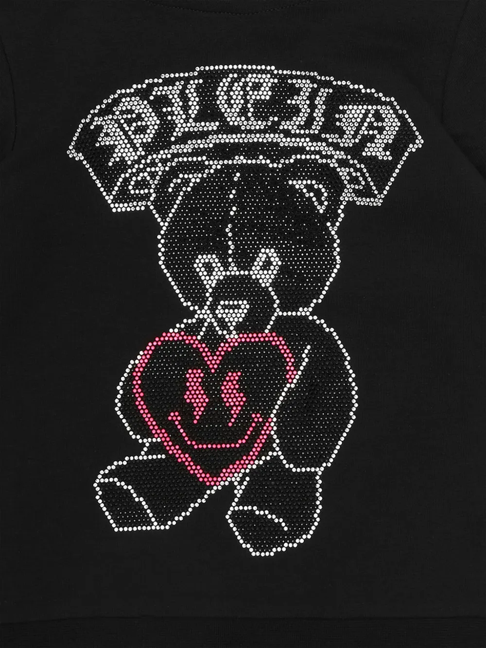Philipp Plein Junior Hoodie met teddybeerprint Zwart
