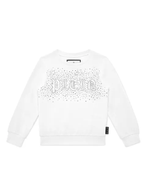 Philipp Plein Junior sudadera con aplique del logo