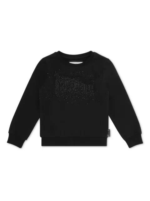 Philipp Plein Junior سويت شيرت مزين بشعار الماركة