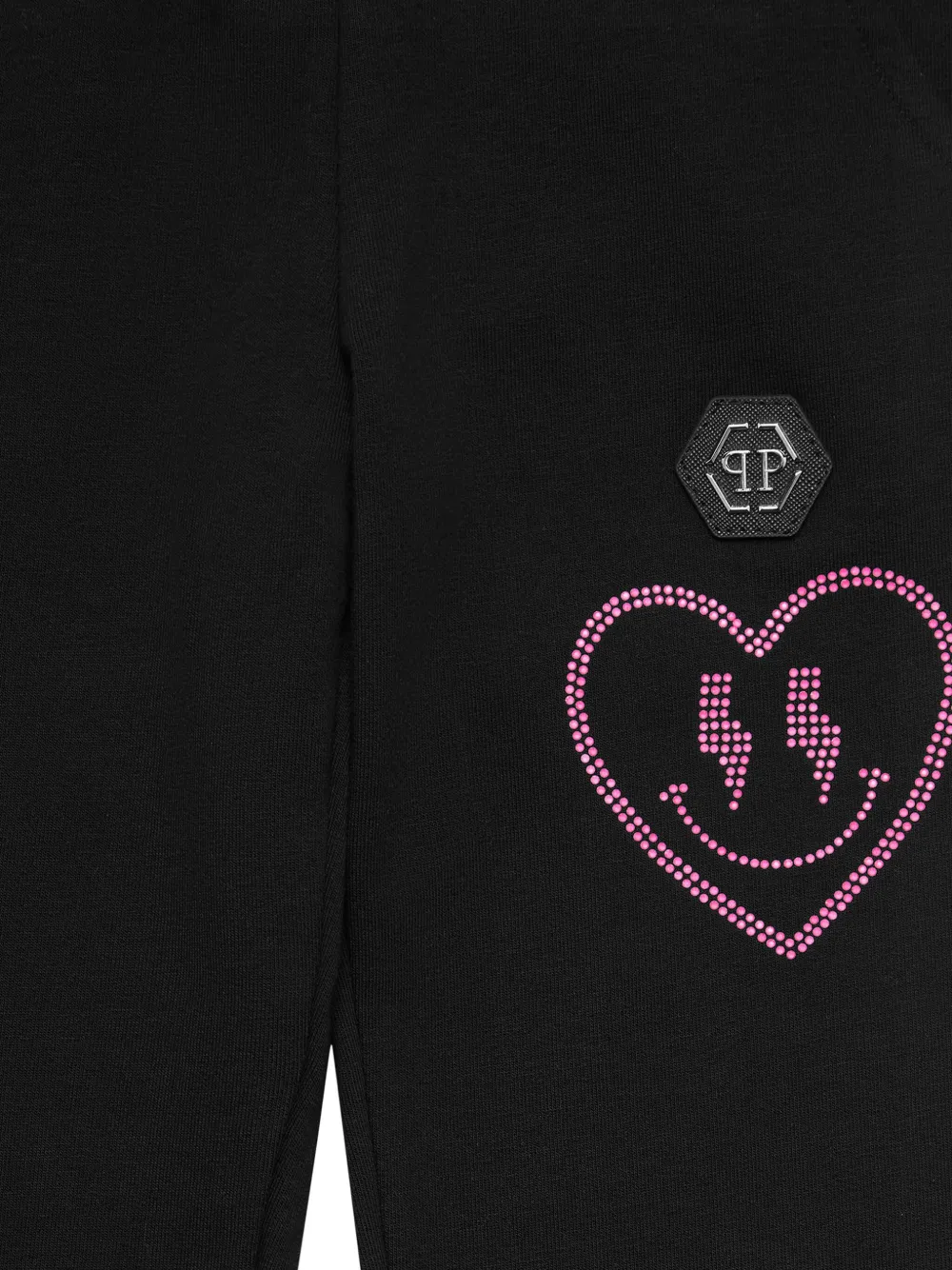 Philipp Plein Junior Trainingsbroek met elastische taille en logopatch Zwart