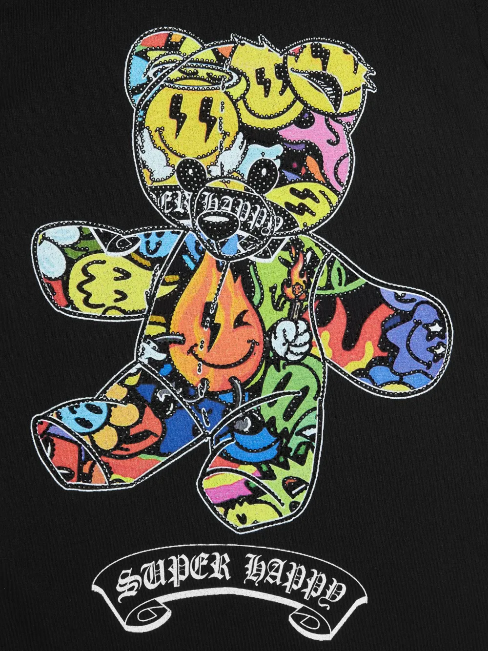 Philipp Plein Junior Teddy Smile jurk Zwart