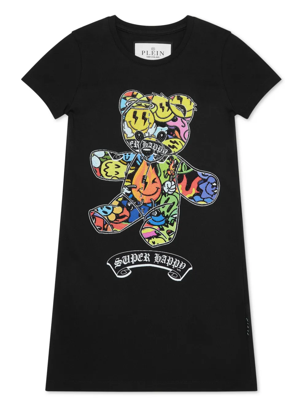 Philipp Plein Junior Teddy Smile ワンピース - ブラック Philipp Plein Junior Teddy Smile ワンピース - ブラック