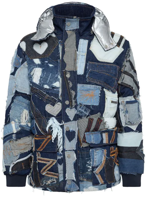 Philipp Plein patchwork denim jacket 