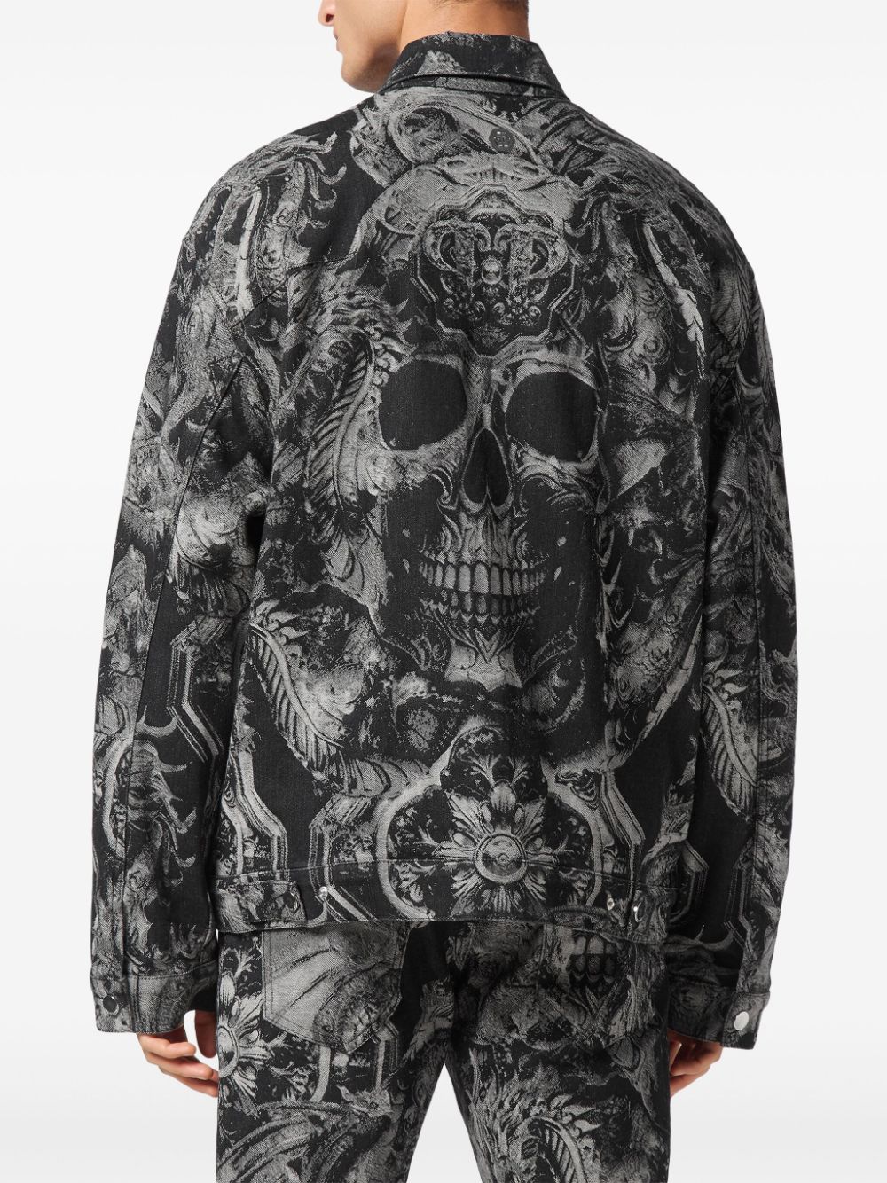 Shop Philipp Plein Skull-print Jacket In Black