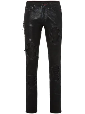 AMIRI Calça Jeans Skinny Crystal Shotgun | Preto | FARFETCH BR