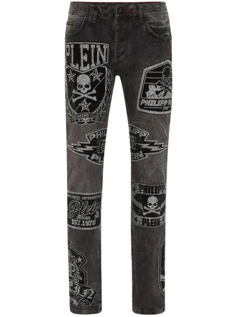 Philipp Plein Calça jeans com patch de logo