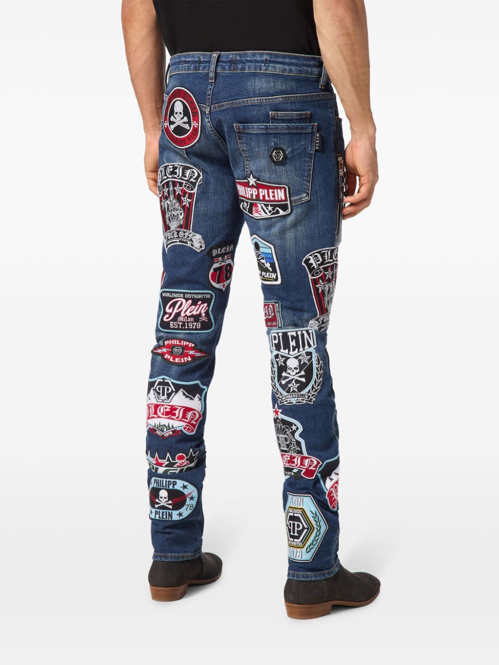 Shop Philipp Plein Rock Star Jeans In Blue