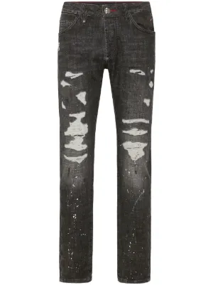 AMIRI MA paisley-print straight-leg Jeans | Black | FARFETCH