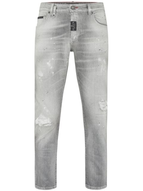 Philipp Plein logo-applique skinny jeans Men