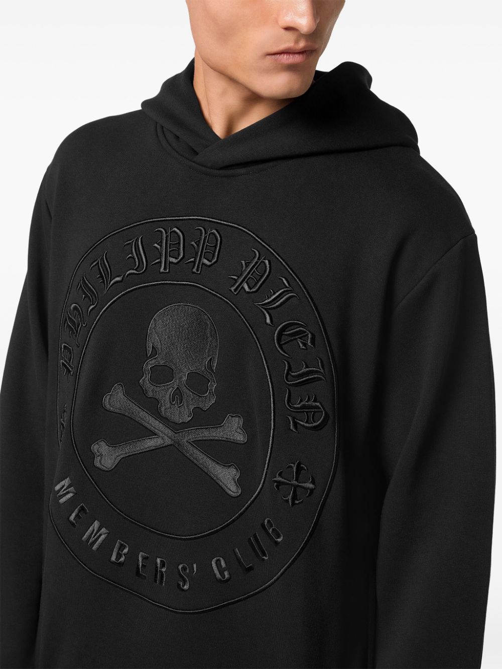 Shop Philipp Plein Gothic Hoodie In Black