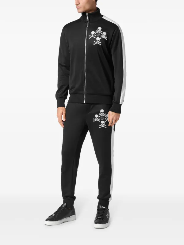 Philipp Plein Skull&Bones Track Jacket | Black | FARFETCH JO
