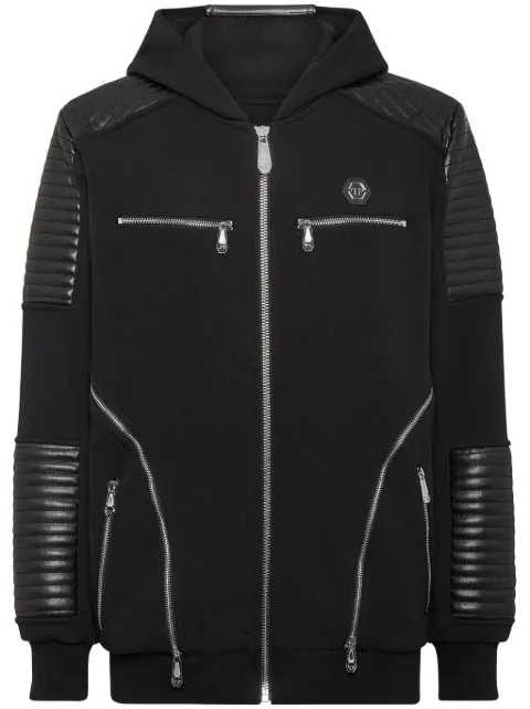Philipp Plein zip-up hooded jacket 