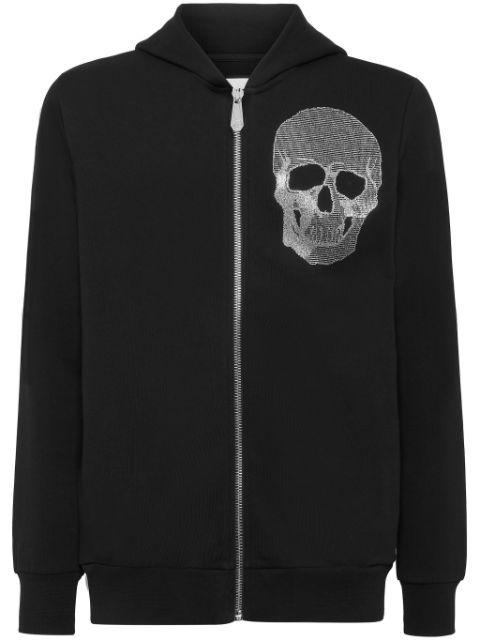 Philipp Plein embroidered zipped hoodie Men