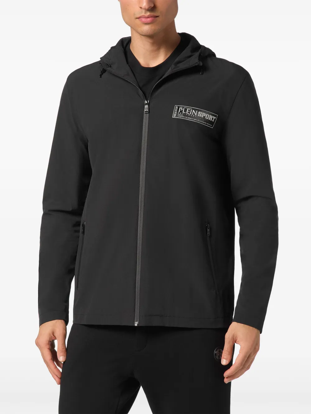 Plein Sport K-Way jack met capuchon Zwart