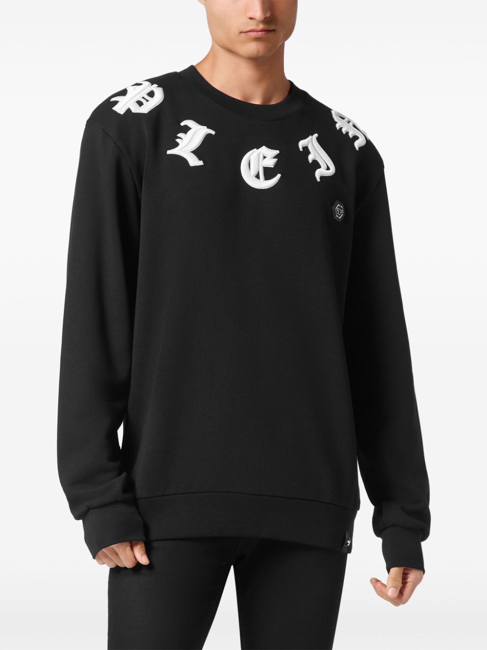 Philipp Plein gothic-embroidered round neck sweatshirt Men