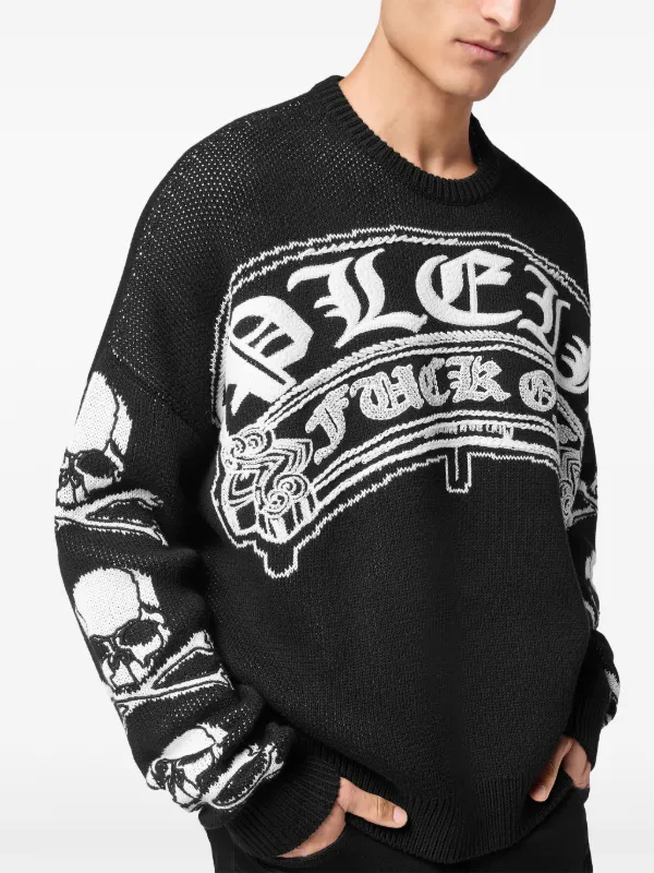 Philipp Plein Gothic Plein Jumper | Black | FARFETCH