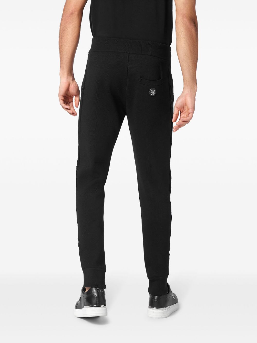 Shop Philipp Plein Logo-appliqué Track Pants In Black