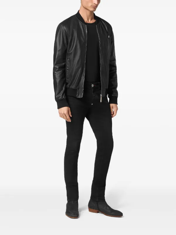 Philipp Plein レザージャケット | ブラック | FARFETCH JP
