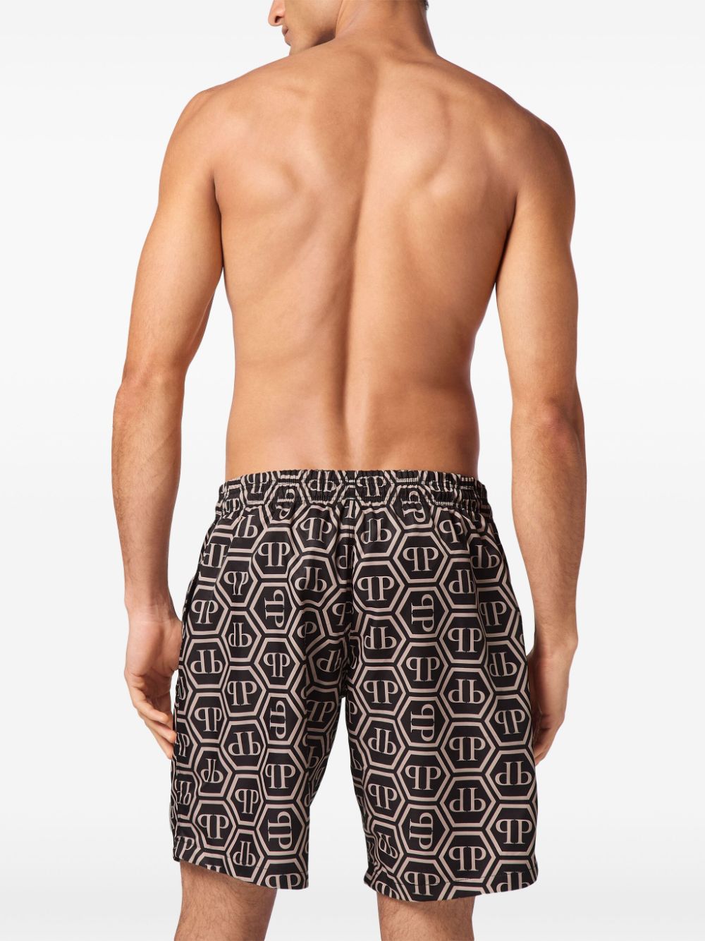 Philipp Plein monogram-print swim shorts Men